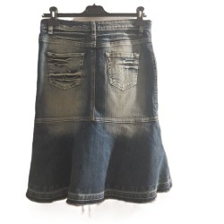 Jupe longue en jean Pimkie évasée bleu délavé – Taille 34 vintage Y2K