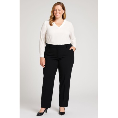 Pantalon noir femme Bexleys Woman taille 44 | Coupe droite chic