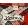 Chemise à carreaux rouge Up Fashion taille 36 – 100% coton | Fripencia