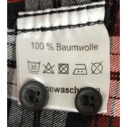 Chemise à carreaux rouge Up Fashion taille 36 – 100% coton | Fripencia