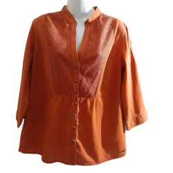 Blouse tunique orange s.Oliver 100% coton – Taille 42