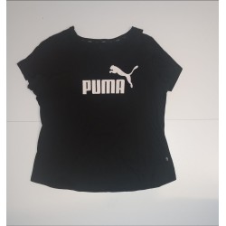 T-shirt Puma Femme Noir Taille 46 – Logo Blanc