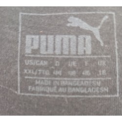 T-shirt Puma Femme Noir Taille 46 – Logo Blanc