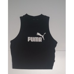 Débardeur crop top noir Puma femme taille M | Fripencia