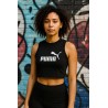 Débardeur crop top noir Puma femme taille M | Fripencia