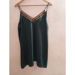 Débardeur fluide vert sapin Shein femme taille 38 | Fripencia