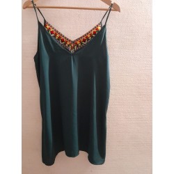 Débardeur fluide vert sapin Shein femme taille 38 | Fripencia