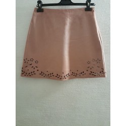 Jupe beige effet daim ajourée Primark taille 38 femme