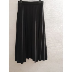 Jupe midi plissée noire Stradivarius taille S femme