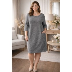 Robe grise en maille Cartoon T42 femme – Fripencia
