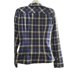 Chemise à carreaux bleu marine H&M Divided femme taille 36