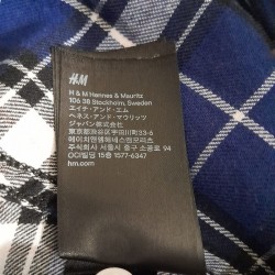 Chemise à carreaux bleu marine H&M Divided femme taille 36
