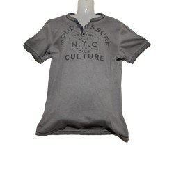 T-shirt S.Oliver gris délavé NYC Culture homme XXL XL | Fripencia