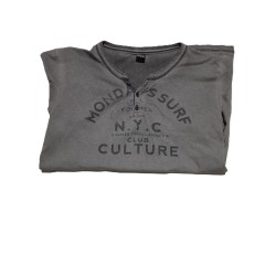 T-shirt S.Oliver gris délavé NYC Culture homme XXL XL | Fripencia