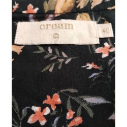 Robe longue bohème fleurie Cream noire – Taille 40 | Fripencia