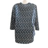 Blouse femme coton bleu marine motifs géométriques T42 – Up2Fashion | Fripencia