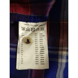 Robe chemise à carreaux femme 100% coton – Taille M | Fripencia