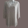 Tunique gris perle à motifs relief VERSE – Taille 40