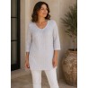 Tunique gris perle à motifs relief VERSE – Taille 40