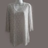 Tunique gris perle à motifs relief VERSE – Taille 40