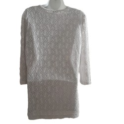 Tunique gris perle à motifs relief VERSE – Taille 40