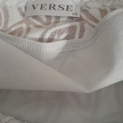 Tunique gris perle à motifs relief VERSE – Taille 40