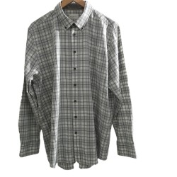 Chemise Homme Bugatti à Carreaux Gris XL 43/44 | 100% Coton