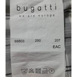 Chemise Homme Bugatti à Carreaux Gris XL 43/44 | 100% Coton