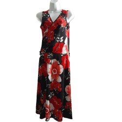 Robe noire fleurie croisée chic – Taille unique – Coco Girls Paris | Fripencia