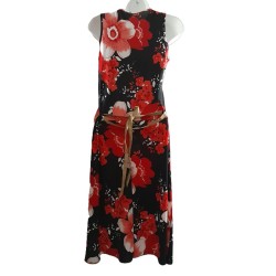 Robe noire fleurie croisée chic – Taille unique – Coco Girls Paris | Fripencia