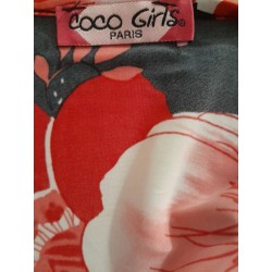 Robe noire fleurie croisée chic – Taille unique – Coco Girls Paris | Fripencia