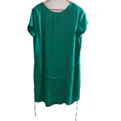 Robe verte OBJECT taille 40 – Robe fluide viscose avec dentelle