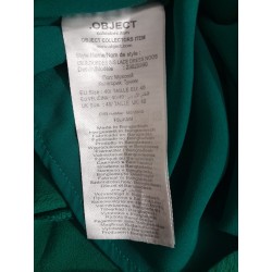 Robe verte OBJECT taille 40 – Robe fluide viscose avec dentelle