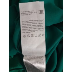 Robe verte OBJECT taille 40 – Robe fluide viscose avec dentelle